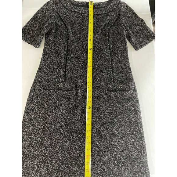 WHITE HOUSE BLACK MARKET Women’s business dress black white pockets Size L Large - Picture 6 of 11